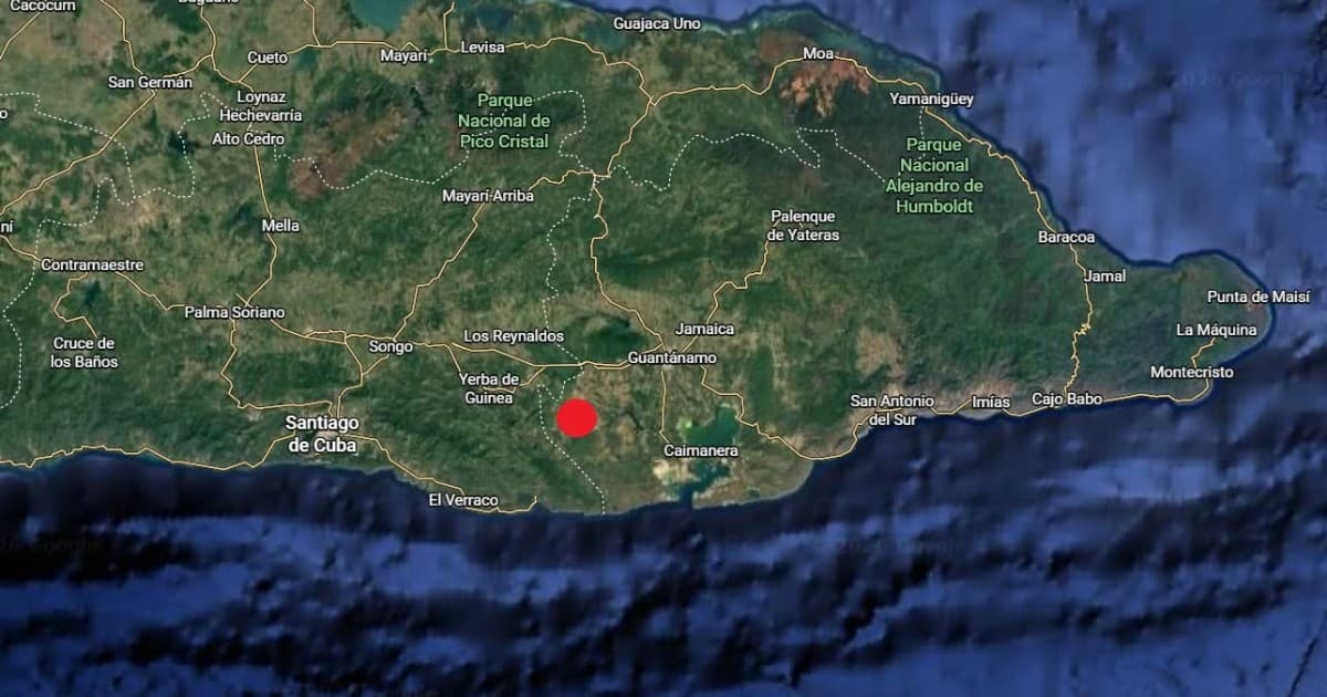 Sismo de magnitud 3.3 se percibe en Guantánamo y Santiago de Cuba