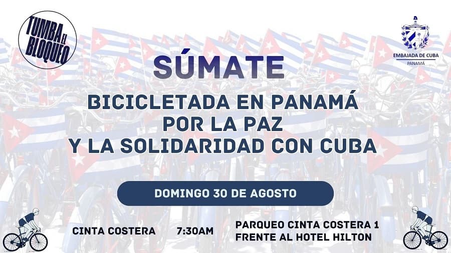 Panamá alberga bicicletada del régimen cubano: propaganda contra el embargo de EE.UU