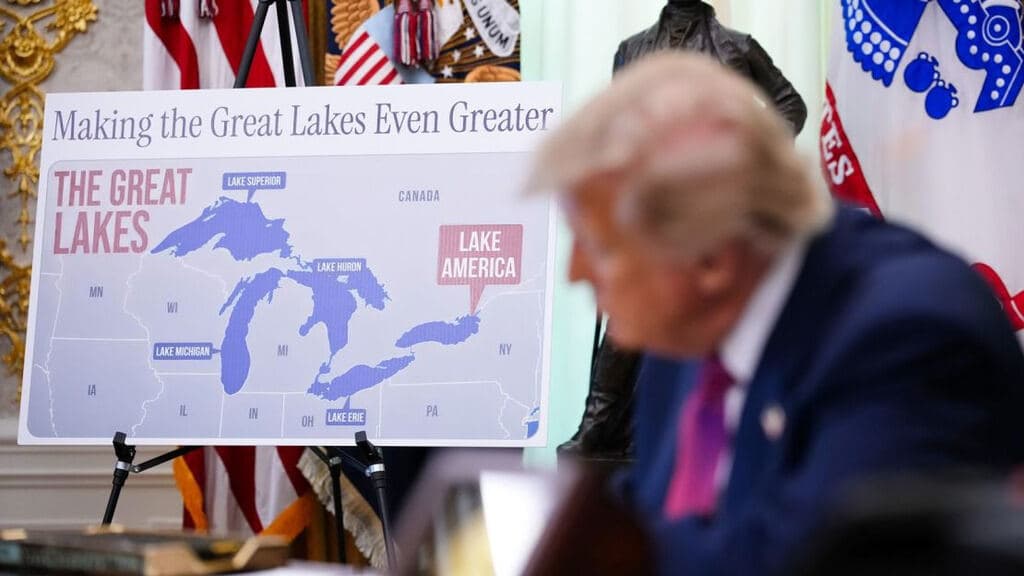 Trump firma orden para renombrar lago Ontario como "lago América" en plena guerra comercial con Canadá