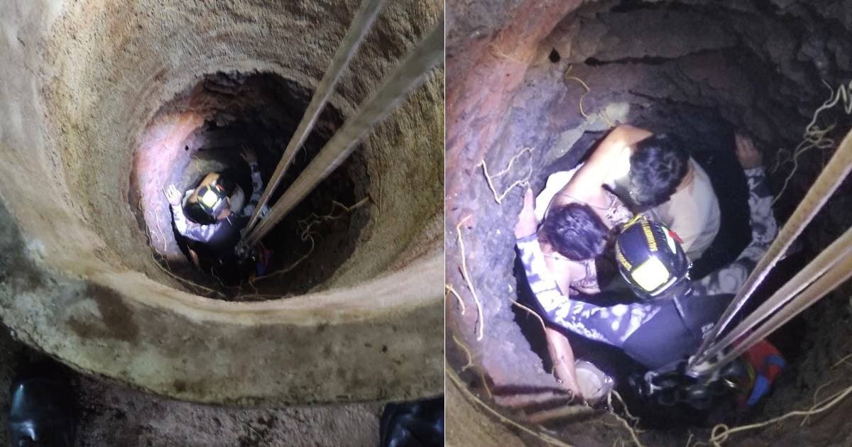 Bomberos de Holguín salvan a mujer atrapada en un pozo de cinco metros