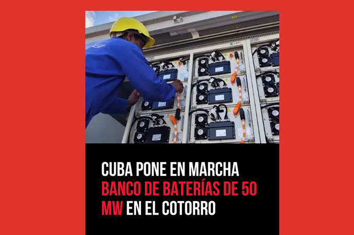 Sistema de Almacenamiento de Energía en Baterías inicia pruebas, pero no soluciona la crisis eléctrica en Cuba