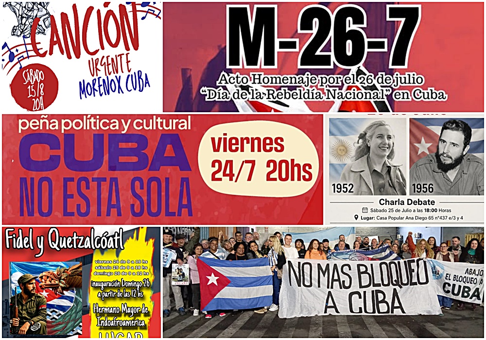 Argentinos impulsan la campaña “Estamos con Cuba” con actividades culturales y solidarias