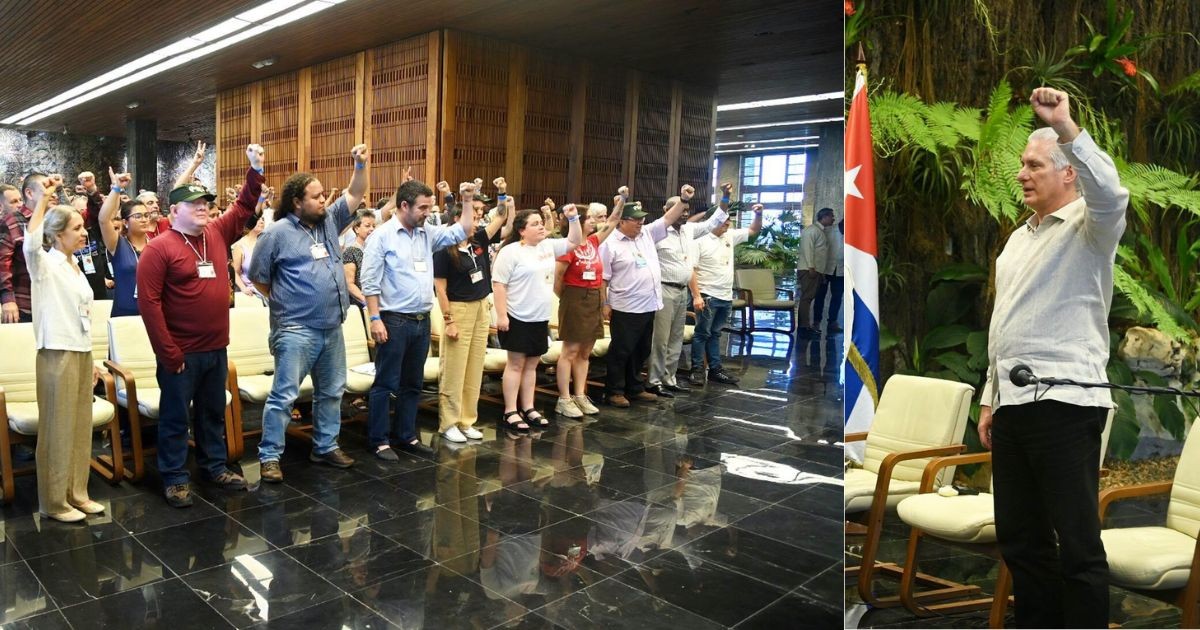 Díaz-Canel recibe a 400 representantes de ALBA Movimientos: una "fiesta" ideológica en el Palacio de el régimen