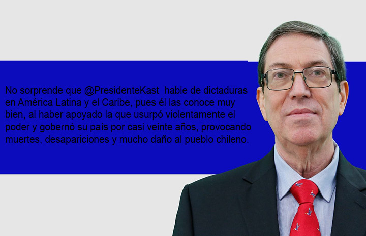 Bruno Rodríguez critica al presidente chileno por apoyar intervención militar en Cuba